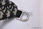 Dior Saddle Belt Bag Beige & Black Oblique Jacquard Black Grained Calfskin
