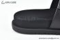 Hermes Jackson Black Chevron Leather Sandal