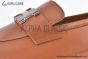 Hermes Paris Light Brown Leather Loafer
