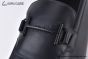 Hermes Slim Black H Buckle Black Smooth Leather Loafer