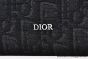 Dior Toiletry Bag Black Oblique Jacquard with Black Grained Calfskin