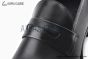 Balenciaga Black Grained Leather BB Logo Loafer