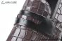 Balenciaga Dark Brown Waxed Paterned Leather Loafer