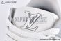 LV Trainer Maxi Sneaker Grained Leather Grey & White 1ACPPP