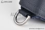 Dior Mini Saddle Messenger Bag with Flap Blue Oblique Jacquard with Blue Grained Calfskin
