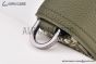Dior Mini Saddle Messenger Bag with Flap Khaki & Green Oblique Jacquard with Green Grained Calfskin