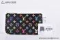 LV x TM Key Pouch Black Murakami Monogram Canvas M13664