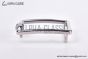 HERMES Tube H Belt Buckle & Noir / Orange Reversible Togo & Box 135 Leather Belt