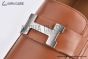 Hermes Paris Light Brown Leather Loafer