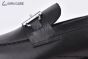 Hermes Slim Silver H Buckle Black Smooth Leather Loafer