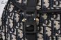 Dior Hit the Road Backpack with Flap Beige & Black Oblique Jacquard with Black Grained Calfskin