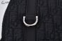 Dior Hit the Road Backpack with Flap Black Oblique Jacquard with Black Grained Calfskin