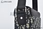 Dior Small Saddle Messenger Bag with Flap Beige & Black Oblique Jacquard with Black Grained Calfskin