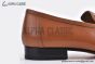 Hermes Paris Light Brown Leather Loafer