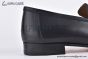 Hermes Paris Black Goat / Blue Croco Patern Leather Loafer