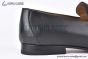 Hermes Ancora Black Smooth / Croco Patern Leather Loafer