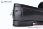 Hermes Karlo Black Smooth Leather Loafer with Silver H Buckle