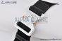 Dior Saddle Bag Black Grained Calfskin White Stiches