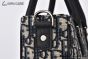 Dior Saddle Tote Bag Beige & Black Oblique Jacquard with Grained Calfskin