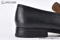 Ferragamo Moccasin with Gancini Ornament Black Stripe Paterned Leather Loafer