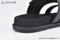 Hermes Jackson Black Chevron Leather Sandal