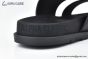 Hermes Jackson Black Epsom & Heritage Brown Leather Sandal