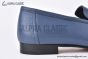 Hermes Paris Blue Leather Loafer