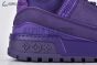 LV Trainer Maxi Sneaker Alligator-printed Nubuck Leather Purple 1ACNM0