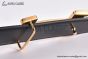 HERMES Constance Touareg Belt Permabrass Buckle & Graphite / Craie Reversible Togo & Box 135 Leather Belt