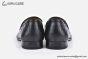 Hermes Paris Black Calf & Croco Patern Leather Loafer