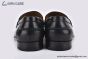 Hermes Slim Silver H Buckle Black Smooth Leather Loafer
