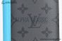LV Brazza Wallet Black/Turquoise Monogram Eclipse Reverse Canvas M11467