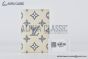 LV Pocket Organizer Wallet White/Navy Monogram Leather M83377