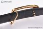 HERMES Jokey Belt Permabrass Buckle & Graphite / Craie Reversible Togo & Box 135 Leather Belt