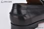 Hermes Slim Silver H Buckle Black Smooth Leather Loafer