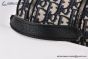 Dior Toiletry Bag Beige & Black Oblique Jacquard with Black Grained Calfskin