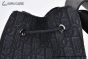Dior Saddle Backpack Black Oblique Jacquard with Black Grained Calfskin