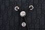 Dior Saddle Backpack with Flap Black Oblique Jacquard with Black Grained Calfskin