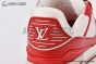 LV x Product Red Trainer Sneaker Monogram-embossed Red & White 1A8PJW