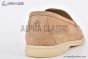 Loro Piana Summer Walk Loafer Suede Light Wood Smoke