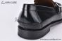 Gucci Monogram Canvas / Black Leather Buckle Loafer