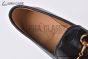 Gucci Black Croco Patern Leather Loafer with Horsebit