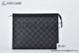 LV Pochette Voyage MM Black Damier Graphite Canvas N41696