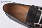 Hermes Slim Silver H Buckle Black Smooth Leather Loafer