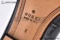 Gucci Black Croco Patern Leather Loafer with Horsebit