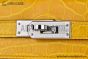 Hermes Mini Kelly Jaune Ambre Crocodile Leather Palladium Hardware Fully Handmade