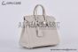Hermes Birkin 25 Craie Togo Leather Palladium Hardware Fully Handmade