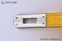 Hermes Mini Kelly Jaune Ambre Crocodile Leather Palladium Hardware Fully Handmade