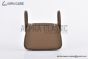 Hermes Mini Lindy Etoupe Togo Leather Palladium Hardware Fully Handmade