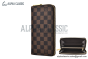 LV Zippy Wallet Brown Damier Ebene Canvas N41661